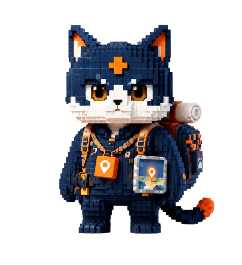 颗粒猫旅行猫吉祥物